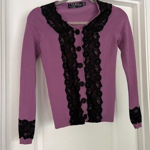 Twelve by Twelve Purple Cardigan XS